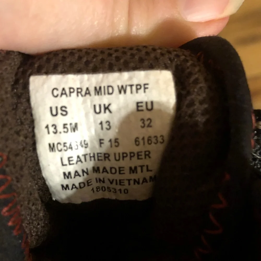 Merrell Capra Mid Brown with orange Kids' Hiking Boots Leather upper